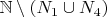 $\mathbb N\setminus (N_1\cup N_4)$