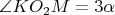 $\angle KO_2M=3\alpha$