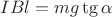 $IBl=mg\tg \alpha$