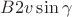 $B 2 v \sin \gamma$