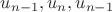 $u_{n-1},u_n,u_{n-1}$