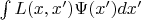 $\int L(x,x')\Psi(x')dx'$