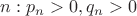 $n: p_n>0, q_n>0$