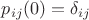 $p_{ij}(0) = \delta_{ij}$