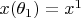 $x(\theta_1)=x^1$