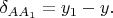 $\delta_{AA_1}=y_1-y.$