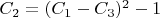 $C_2=(C_1-C_3)^2-1$