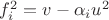 $f_i^2 = v - \alpha_i u^2$