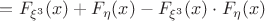 $=F_{\xi^3}(x)+ F_{\eta}(x)-F_{\xi^3}(x)\cdot F_{\eta}(x)$
