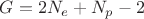 $G=2N_e+N_p-2$