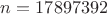 $n=17897392$