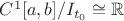 $C^1[a,b]/I_{t_0} \cong \mathbb R$