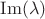 $\operatorname{Im}(\lambda)$