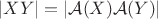 $|XY|=|{\cal A}(X){\cal A}(Y)|$