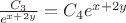 $\frac {C_3} {e^{x+2y}} = C_4 e^{x+2y}$