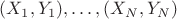 $(X_1,Y_1),\ldots, (X_N, Y_N)$