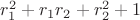 $r_1^2 + r_1r_2 + r_2^2 + 1$