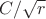 $C/\sqrt r$