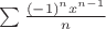 $\sum {\frac{{( - 1)^n x^{n - 1} }}{n}} $