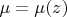 $\mu=\mu(z)$