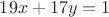 $19x+17y=1$