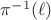 $\pi^{-1}(\ell)$