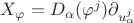 $X_{\varphi} = D_{\alpha}(\varphi^j)\partial_{u^j_{\alpha}}$