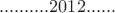 $..........2012......$