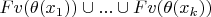 $Fv(\theta(x_1)) \cup ... \cup Fv(\theta(x_k))$
