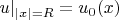 $u|_{|x|=R}=u_0(x)$