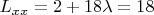$L_{xx}=2+18\lambda=18$