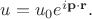 $u=u_0e^{i\mathbf{p\cdot r}}.$