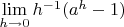 $\lim\limits_{h\to 0}h^{-1}(a^h-1)$