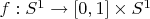 $f: S^1 \rightarrow [0,1] \times S^1$
