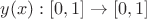 $y(x): [0,1]\to[0,1]$