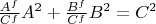 $  \frac{A^f}{C^f} A^2 +\frac{B^f}{C^f}B^2 =C^2$