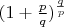 $(1+\frac{p}{q})^\frac{q}{p}$