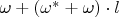 $\omega + (\omega^\ast + \omega) \cdot l$