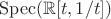 $\mathrm{Spec}(\mathbb R[t, 1/t])$