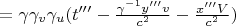 $ = \gamma \gamma_v \gamma_{u}(t''' -  \frac{\gamma^{-1} y''' v}{c^2} -   \frac{ x''' V}{c^2}) $
