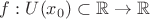 $f:U(x_0)\subset \mathbb{R}\to \mathbb{R}$