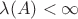 $\lambda(A)<\infty$