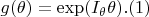$g(\theta)=\exp(I_{\theta}\theta).    (1)$