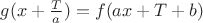 $g(x+\frac{T}{a})=f(ax+T+b)$