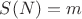 $S(N)=m$