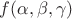 $f(\alpha,\beta,\gamma)$