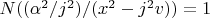 $N((\alpha^2/j^2)/(x^2-j^2 v))=1$