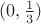 $(0, \frac{1}{3})$