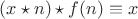 $$(x\star n)\star f(n) \equiv x$$