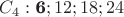 $C_4:\textbf{6};12;18;24$